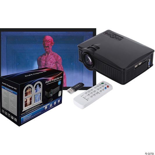 ProFX Projector Kit w Screen Halloween Christmas Digital Window Projection Haunt