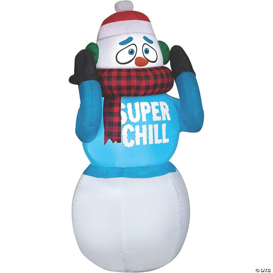 6 Ft Lighted Christmas Shivering Snowman Animated Inflatable Outdoor Yard Decor