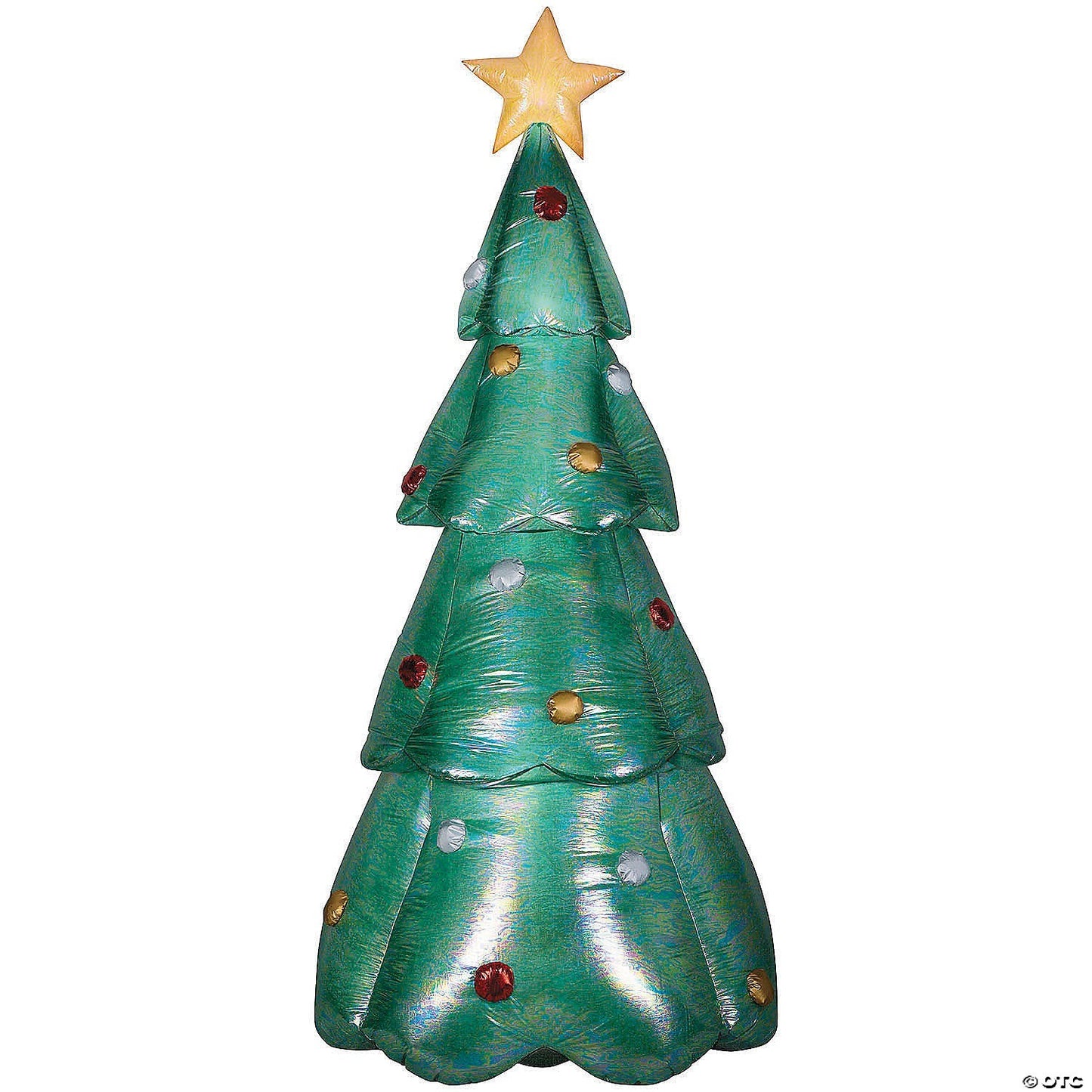 90" Lighted Christmas Tree Inflatable Iridescent Fabric