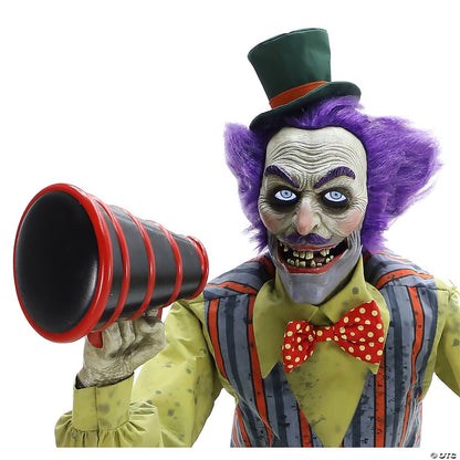 6 Ft Carnival Barker Clown Animatronic Halloween Circus Haunt Decor Prop Servo