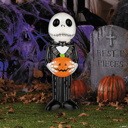 2 Ft Jack Skellington Lighted Blow Mold Nightmare Christmas Halloween Decoration
