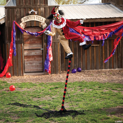 See Video! Life Size Sideshow Circus Clown Animated Halloween Haunt Prop Outdoor