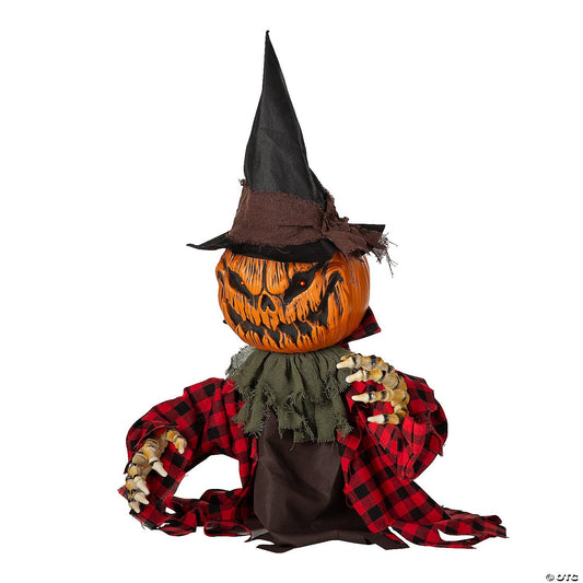 See Video 2Ft Pumpkin Jack Grounbreaker Animated Halloween Decoration Haunt Prop