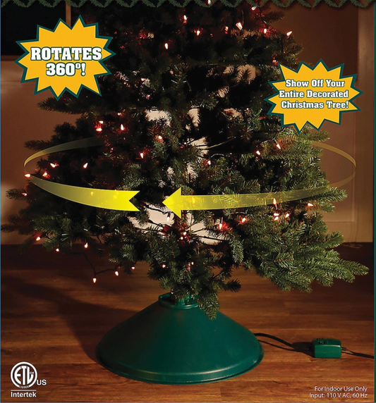 EZ Rotate Artificial Christmas Tree Stand Moving Turning Animated Decoration