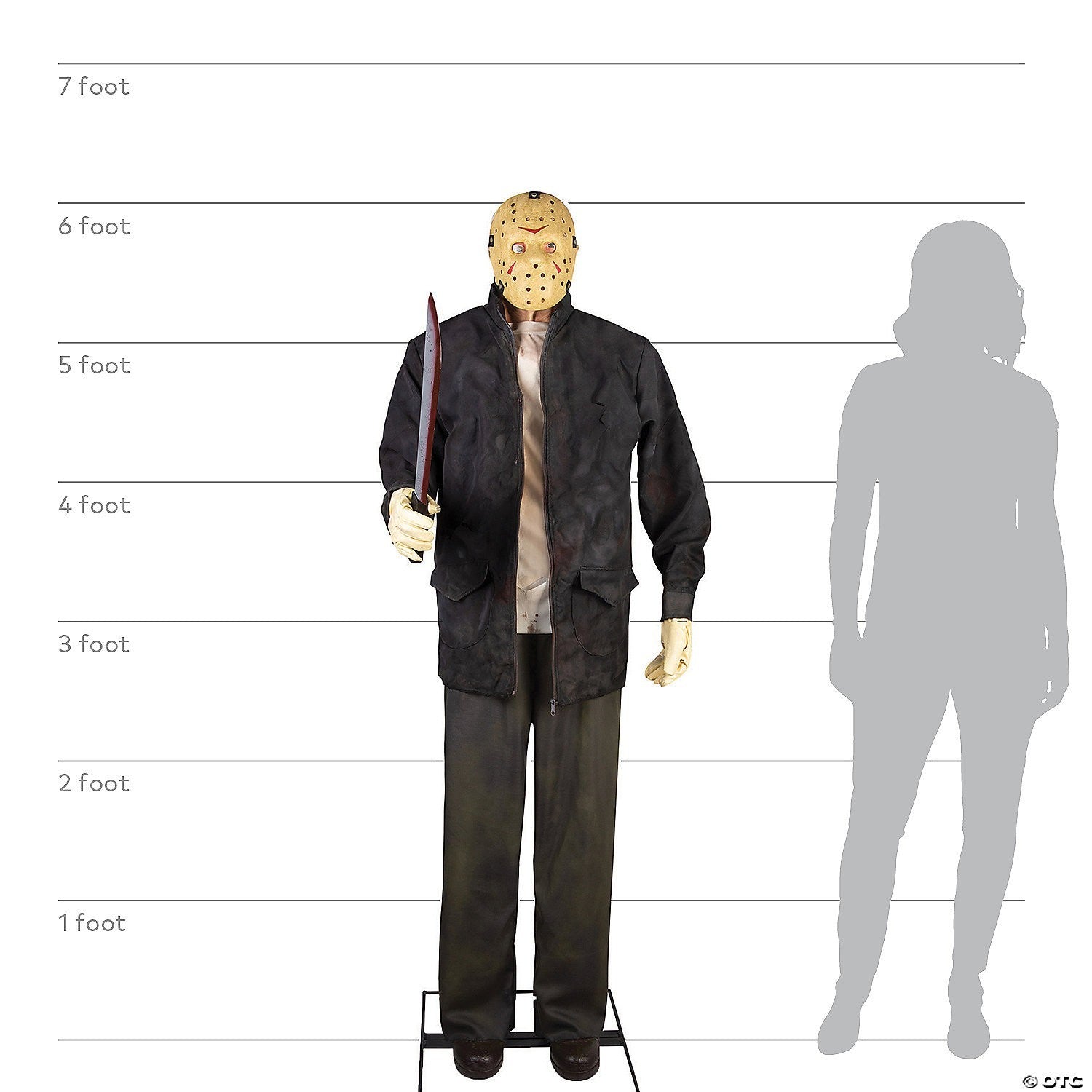 76" Animatronic Jason Vorhees Friday the 13th Halloween Spirit Haunted Prop