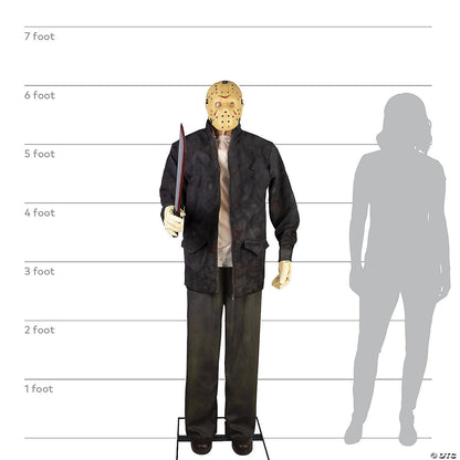 76" Animatronic Jason Vorhees Friday the 13th Halloween Spirit Haunted Prop