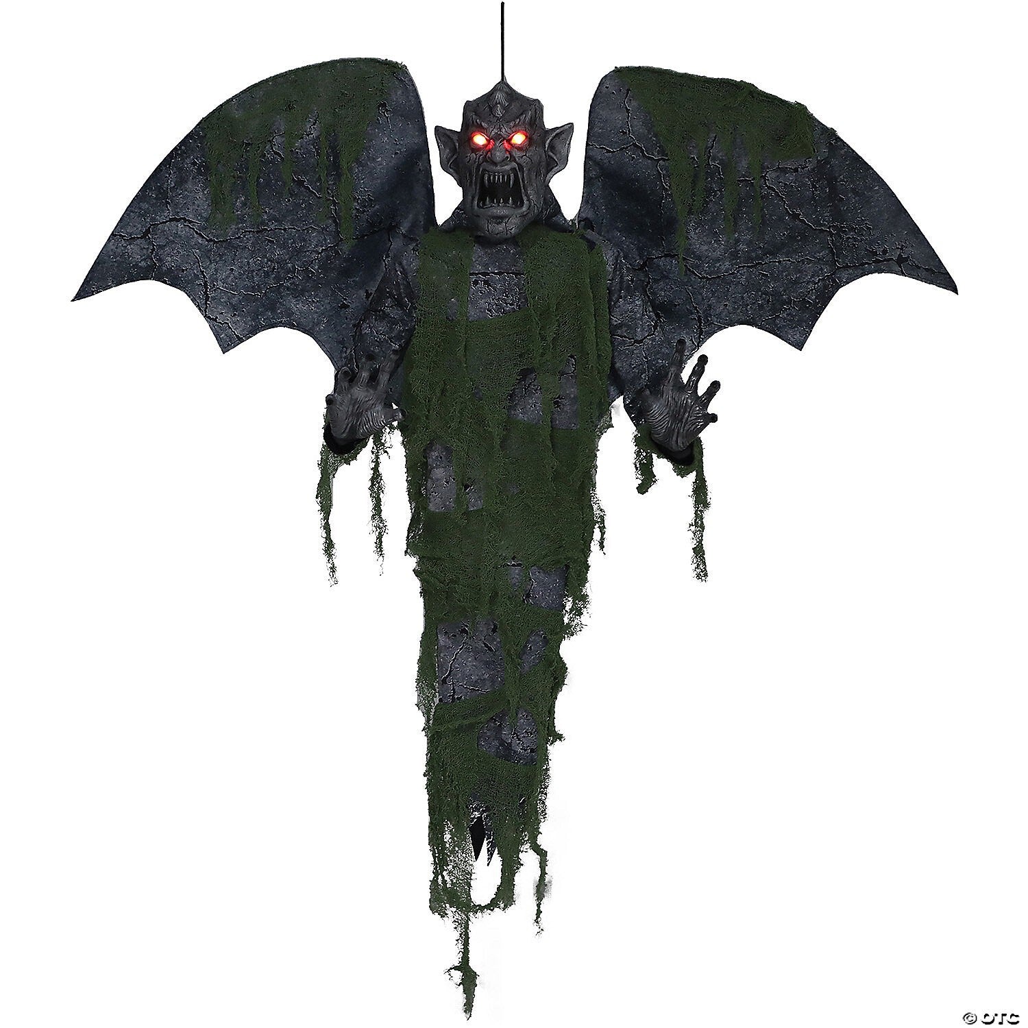 See Video! Life Size Gargoyle Cemetery Animated Halloween Outdoor Haunted Prop