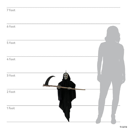3 Ft Hanging Reaper Animated Halloween Decoration Outdoor Haunt Yard Prop Grave