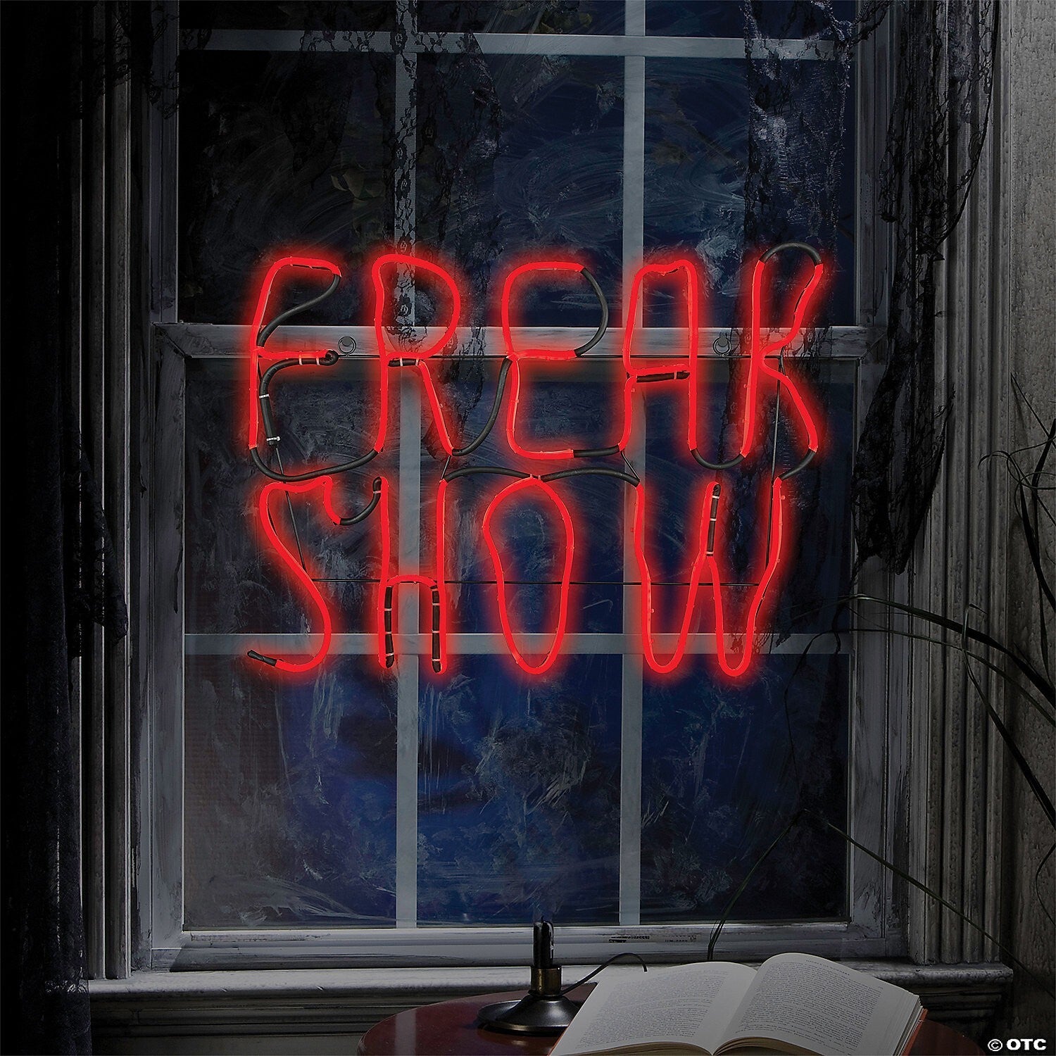 24" Lighted Neon FREAK SHOW Sign LED Halloween Decor Outdoor Haunt Prop Circus