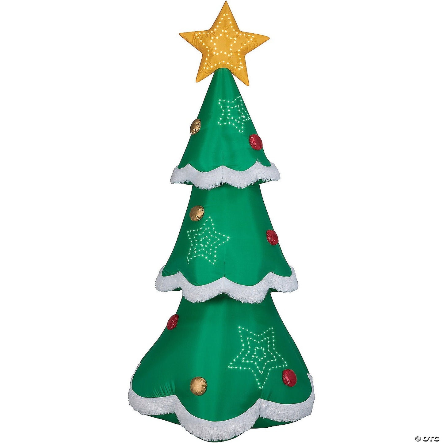 7.5' Lighted Christmas Tree Micro LED Lights Star Inflatable Outdoor Yard Decor