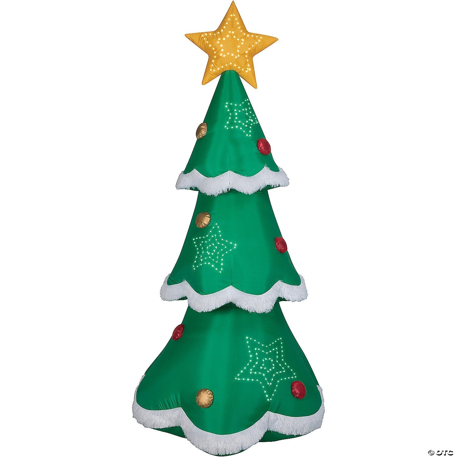 7.5' Lighted Christmas Tree Micro LED Lights Star Inflatable Outdoor Yard Decor