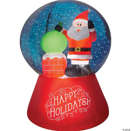 5.6 Ft Animated Santa Snow Globe Christmas Inflatable Outdoor Yard Decor Lighted