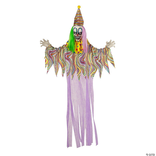 LifeSize Evil TalkingClown Animated Halloween Decor Outdoor Haunt Yard Prop