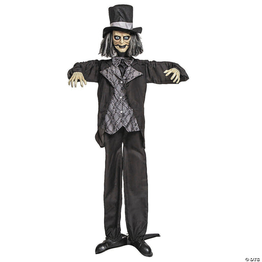 6 Ft Animated Groom Butler Pop Up Jaw Halloween Haunted Spirit Prop Decor 2025
