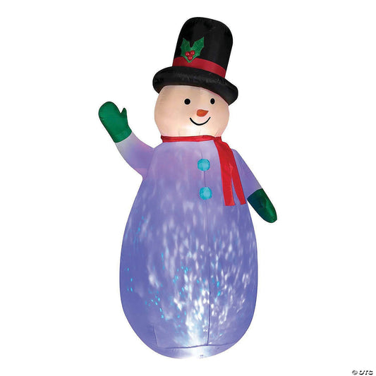 7.5 Ft Snowman Projection Lighted Inflatable Christmas Outdoor Yard Decoration