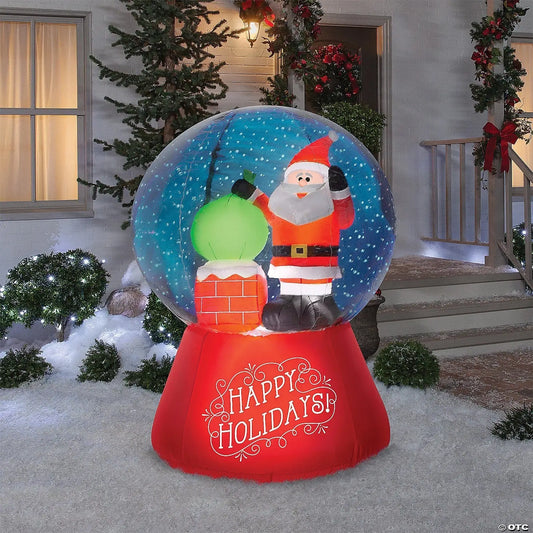 5.6 Ft Animated Santa Snow Globe Inflatable