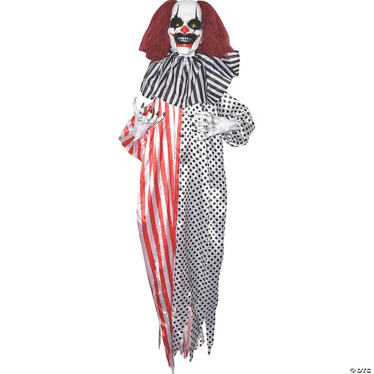 5 Ft Shaking Scary Clown Animated Halloween Decor Outdoor Haunt Yard Porch Prop