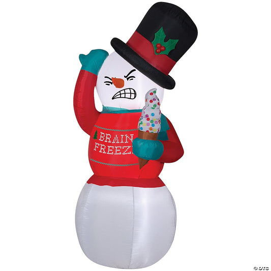 6 Ft Shivering Snowman Freeze Animated Inflatable Christmas Outdoor Yard Decor