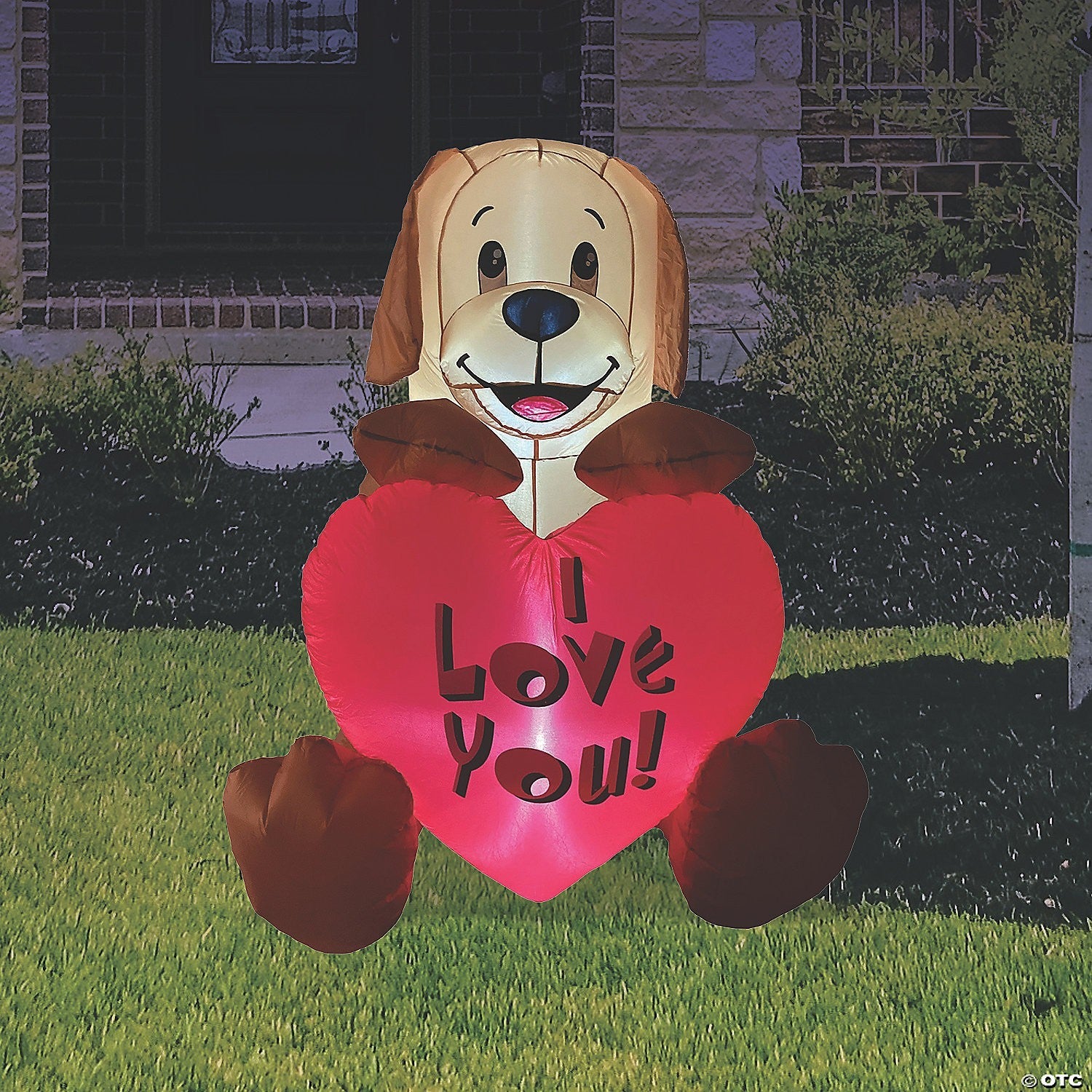 4 FT I LOVE YOU PUPPY DOG Valentines Day Inflatable Outdoor Decorations Blow Up