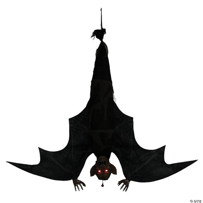 Giant 46" Hanging Vampire Bat Wings Animated Outdoor Halloween Haunt Prop Moving