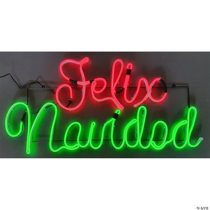 20" LED Lighted Feliz Navidad Merry Christmas Wall Decoration Home Window Lights