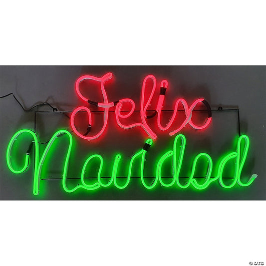 20" LED Lighted Feliz Navidad Merry Christmas Wall Decoration Home Window Lights