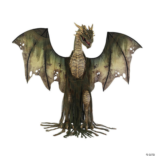 Halloween Animatronic 7' Dark Forest Dragon Haunted Prop Outdoor LifeSize Decor