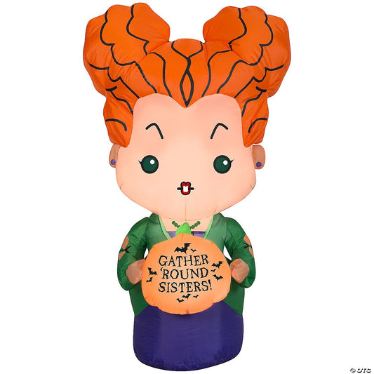 42" Hocus Pocus Winifred Inflatable Outdoor Halloween Yard Decor Airblown Disney