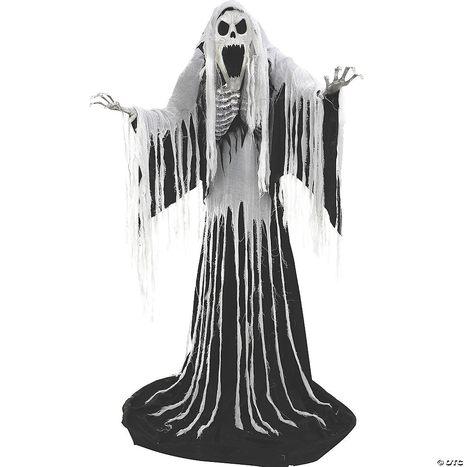 See Video LifeSize 7' Wailing Soul Cemetery Reaper Animated Halloween Haunt Prop