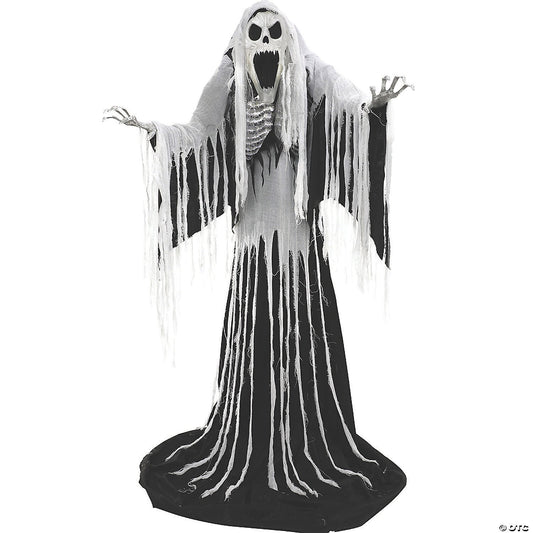 See Video LifeSize 7' Wailing Soul Cemetery Reaper Animated Halloween Haunt Prop