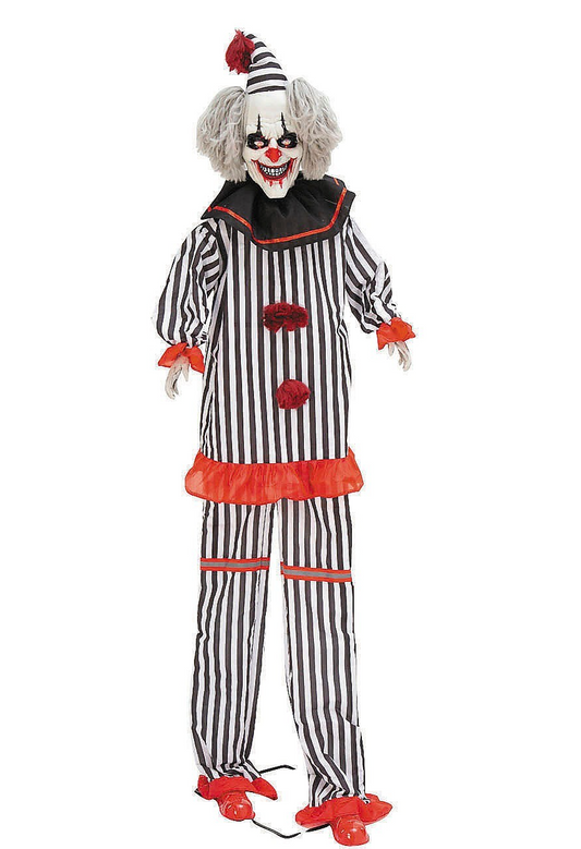 8 Ft Rising Animated Killer Clown Halloween Haunt Prop Decoration Spirit 2025