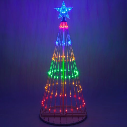 4' 6' 9' 12' Multicolor Animated LightShow Cone Tree Christmas Outdoor Yard LED