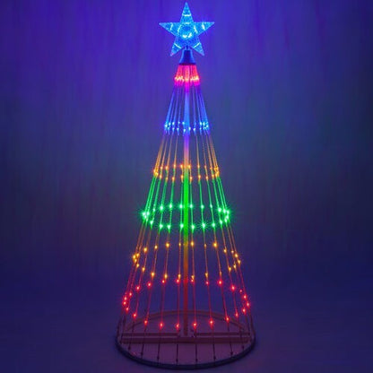4' 6' 9' 12' Multicolor Animated LightShow Cone Tree Christmas Outdoor Yard LED