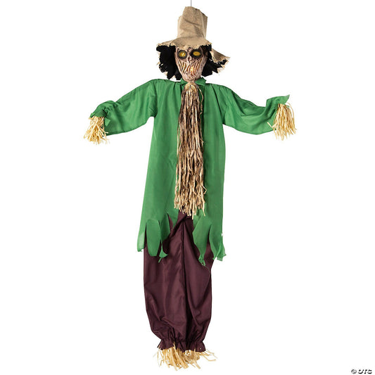 LifeSize Hanging Scarecrow Animated Halloween Decoration Outdoor Haunt Yard Prop