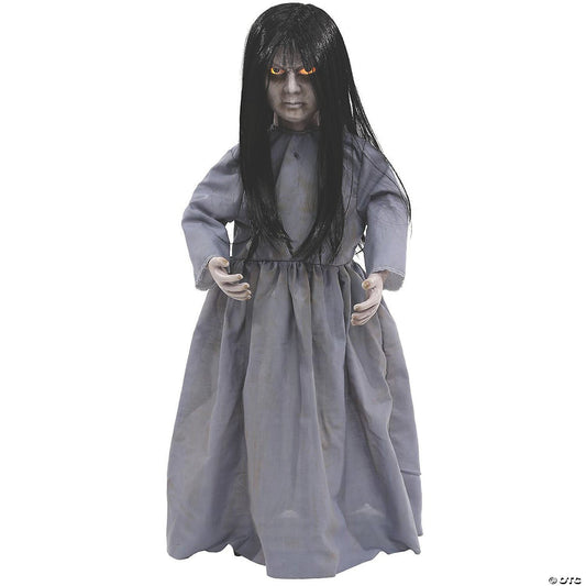 See Video! Life Size Haunted Talking Evil Doll Animated Halloween Prop Annabelle