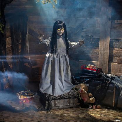 See Video! Life Size Haunted Talking Evil Doll Animated Halloween Prop Annabelle