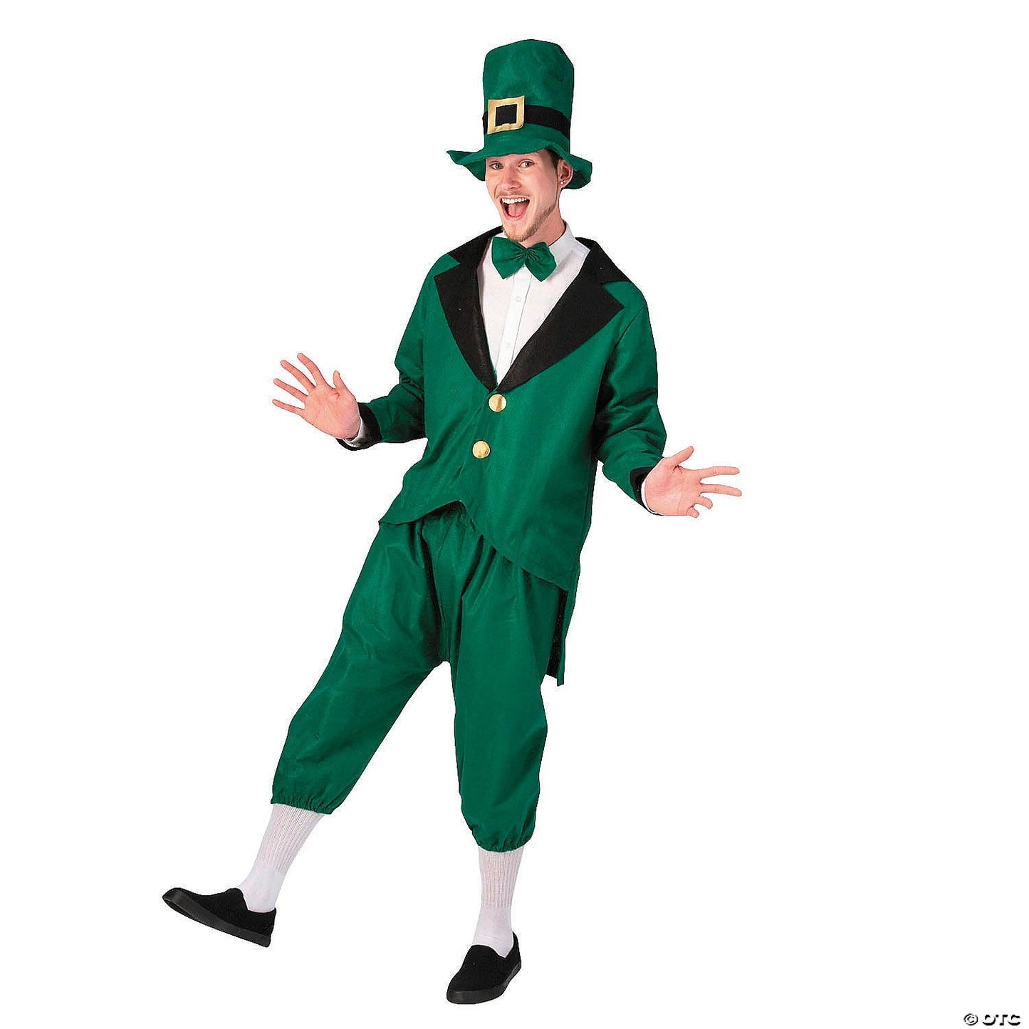 St Patricks Day Leprechaun Adult Costume Unisex One Size Jacket Knickers Hat Tie