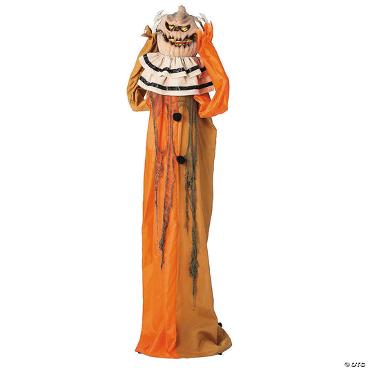 5.10 Ft Animated Pop Up Clown Head Pumpkin Man Halloween Haunt Prop Spirit Jack