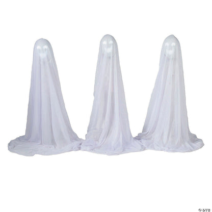 47" Set of 3 Talking Lighted Ghosts Spirit Animated Halloween Decor Prop 2025