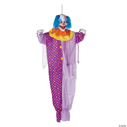 LifeSize 6 Ft Talking Evil Clown Animated Halloween Haunt Prop Decoration Spirit