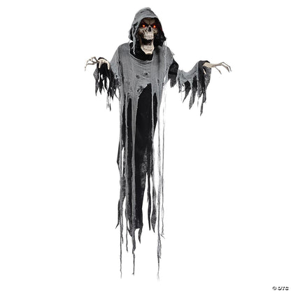See Video! 6 Ft Hanging Reaper Animated Halloween Haunted Prop Outdoor