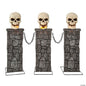 4 Ft Skull & Chain Pedestal Graveyard Fence Halloween Haunted Spirit Decor Prop