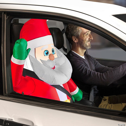 3 Ft Santa Car Buddy Christmas Inflatable Outdoor Indoor Decoration Lighted