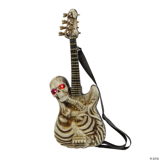 Haunted Ghostly Skeleton Guitar Animated Halloween Decoration Prop Heavy Metal