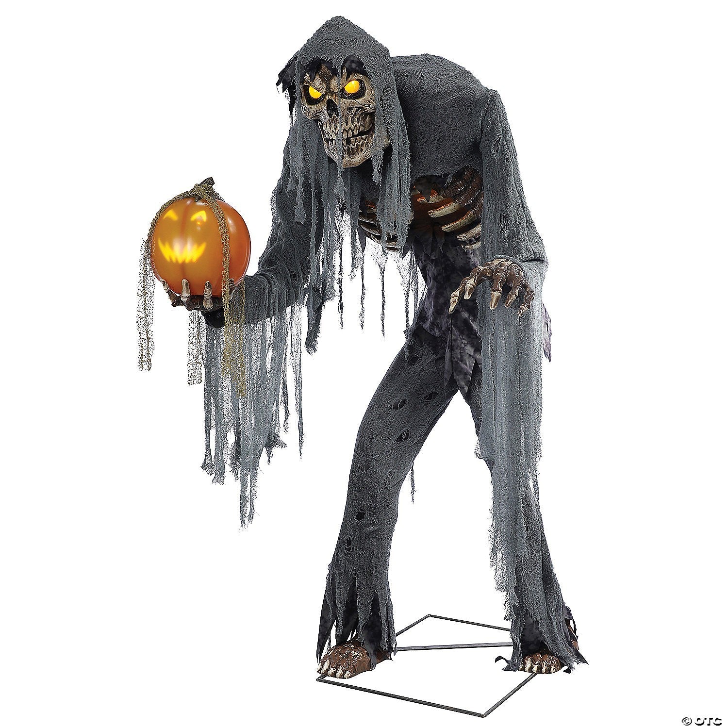 LifeSize 7 Ft Prowling Jack Skeleton Animatronic Halloween Haunted Prop Animated