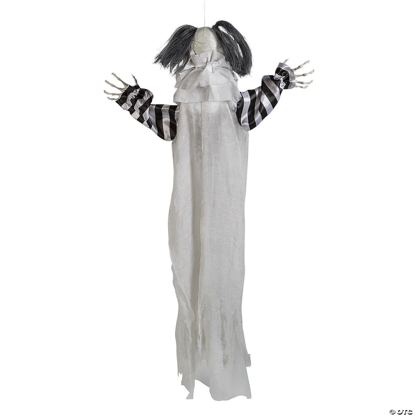 43" Evil Black White Killer Clown Animated Halloween Decor Outdoor Haunted Prop