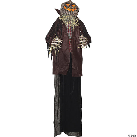 LifeSize Pumpkin Scarecrow Skeleton Animated Halloween Outdoor Decor Haunt Prop