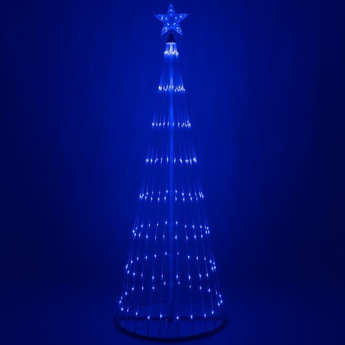 4' 6' 9' 12' Blue Animated LightShow Cone Tree Christmas Outdoor Yard LED 14 Mod