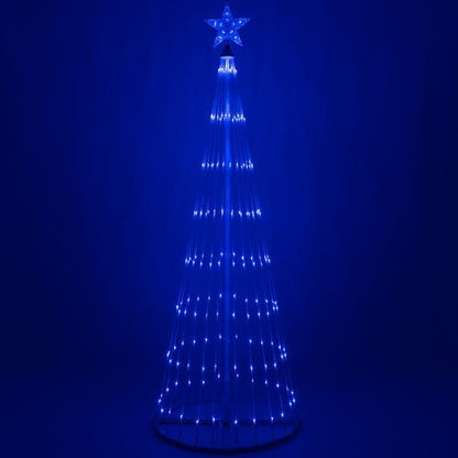 4' 6' 9' 12' Blue Animated LightShow Cone Tree Christmas Outdoor Yard LED 14 Mod