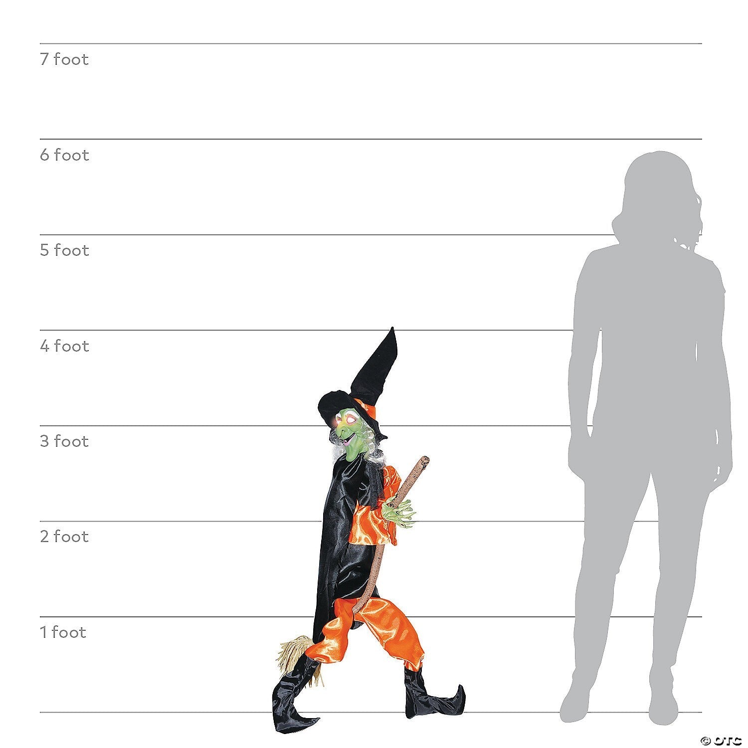 48" Leg Kicking Wicked Witch Animated Halloween Decoration Haunted Prop Outdoor